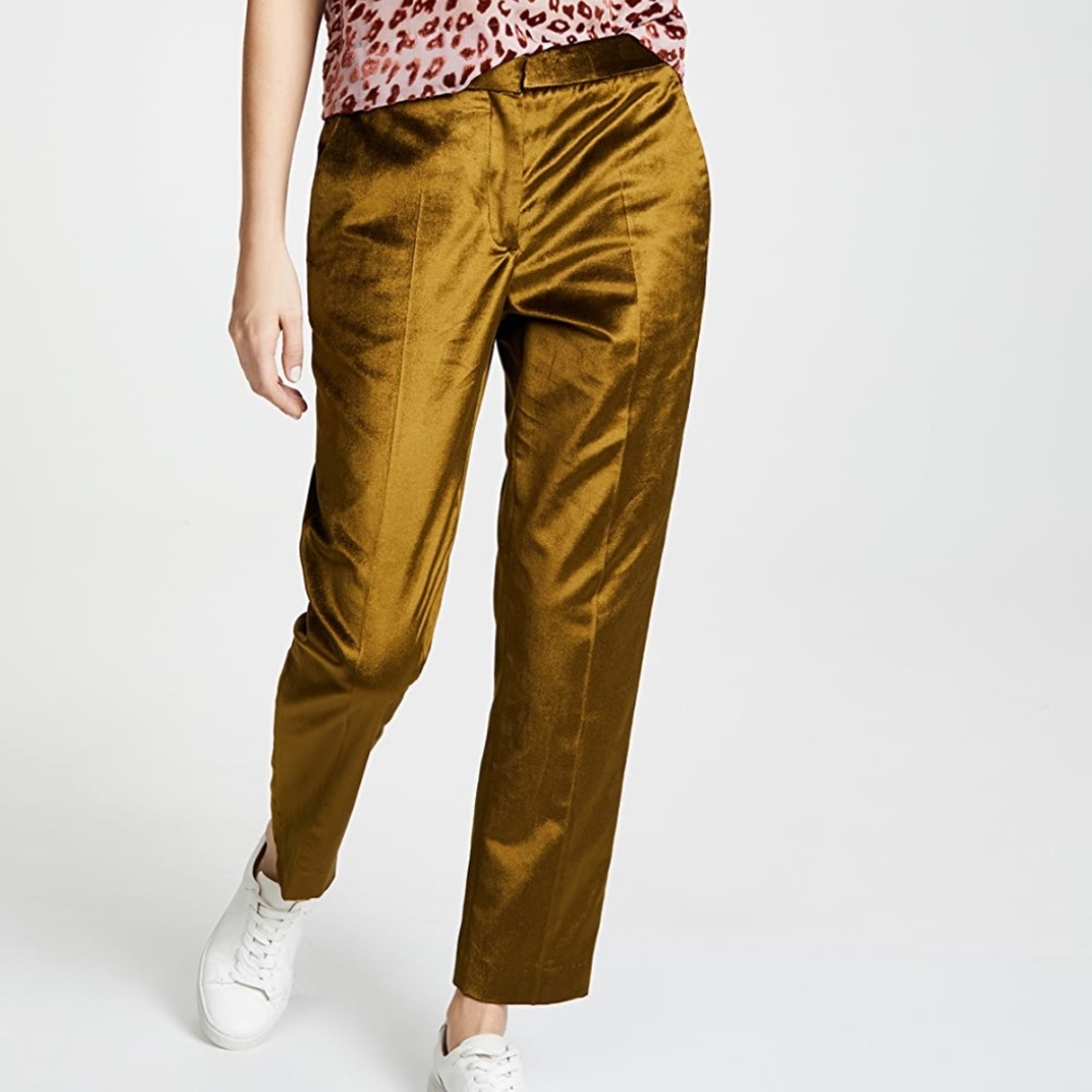 Rag & Bone poppy velvet trousers in olive, size 4